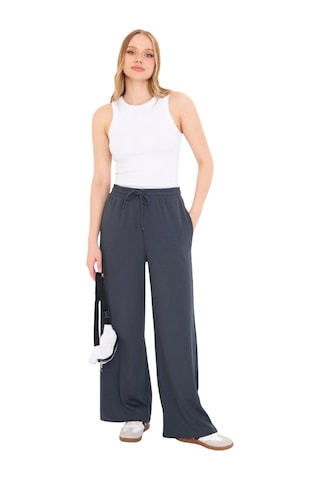 Thıff Gymwear Kadın Modal Kumaş Bağcıklı Eşofman Altı Antrasit