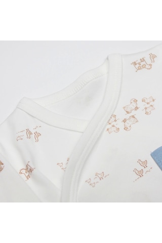 Bistyle Curly Lamb 3'lü Zıbın Takımı 13107 Bej Ekru Çok Renkli