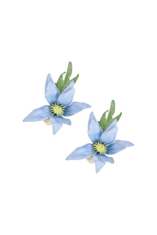 Shineyee Mavi Cactus Desenli 2 Adet Çaylak Ağaçlı Servis Yemek Bezi Çemberi - Ev, Otel, Partiler İçin Zirve Dekorasyon Cjk-6625 Diğer