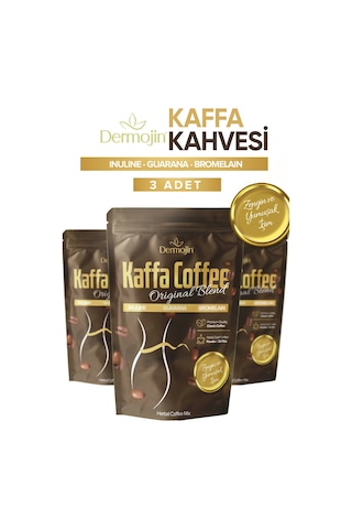 3 Adet - Kaffa Kahvesi Inulın , Bromelaın ,guarana Çözünebilir