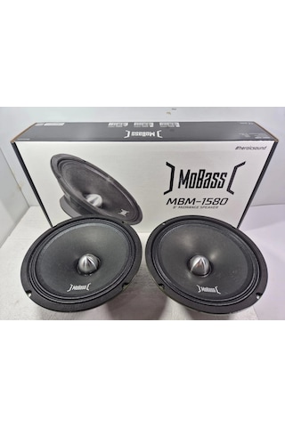 Mobass 20cm Midrange Mobass Mbm-1580 300w 150rms Midrange - Kurşun Göbek Pro Midrange