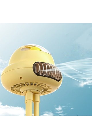 Ahtapot Fan El Usb Şarj Edilebilir Fan Döner Vantilatör Sallayarak Kafa Masaüstü Masa Taşınabilir Mini Fan C 6702 Renkli