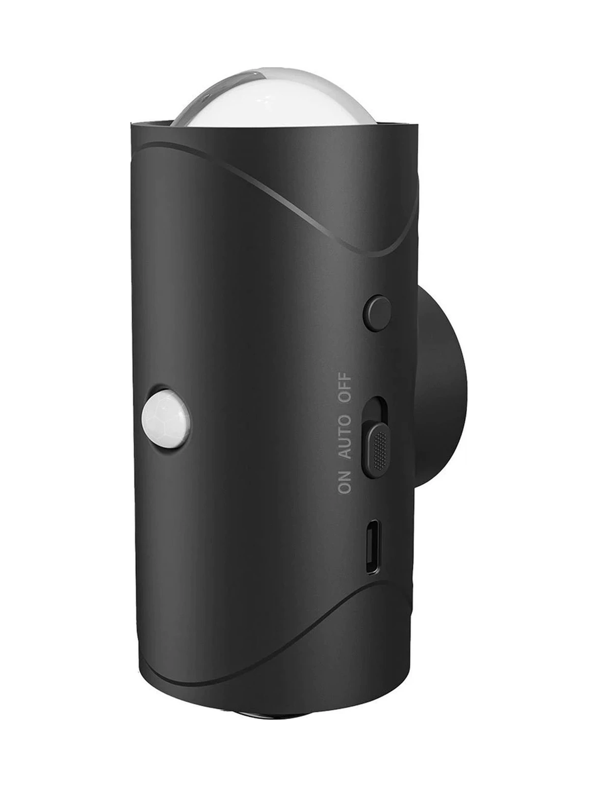 Yaleker Usb Şarjlı Rgb Renkli Led Gece Lambası, İkisi Bir Arada Hareket Sensörlü, 7 Renk Seçeneği, 1500mah Pil, Duvar/üst Yüzey Montajlı, Ev İçi Kullanım - 2 Adet Set Siyah