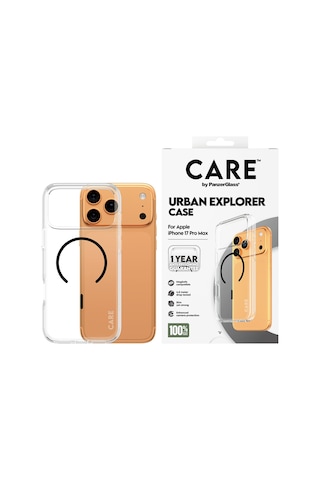 Care By Panzerglass Flagship Apple Uyumlu iPhone 17 Pro Max Transparent Urban Explorer Siyah Magsafe Kılıf