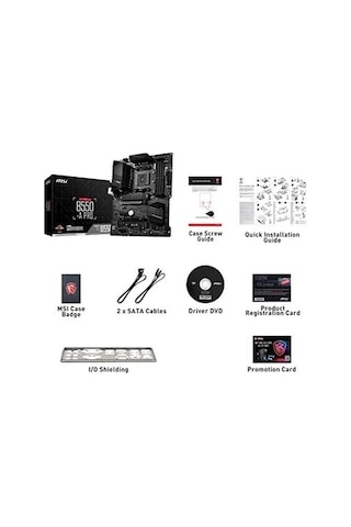 Atx Anakart M.2 Usb3.2 Hdmı Dp Bellek 4400 Oc Am4 Ddr4 B550-a Pro Yeni