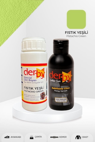 Derby Deri Mont Boyası ve Sabitleme Cilası 100 G Set