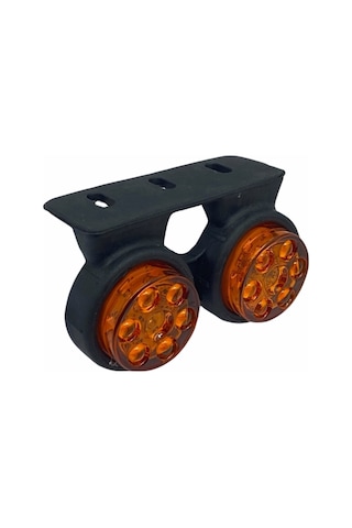 12V-24V TAKOZ LAMBASI MİNİ ÇİFTLİ 12 LEDLİ TURUNCU (KABLOLU)