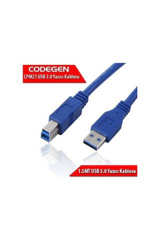 CODEGEN CPM21 1.5 Metre USB 3.0 Yazıcı Kablosu (Am-Bm) CODEGEN CPM21 1.5 Metre USB 3.0 Yazıcı Kablosu (Am-Bm)