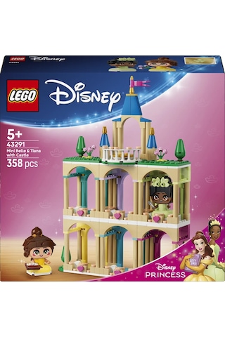 LEGO® ǀ Disney Princess Şato ile Mini Belle ve Tiana 43291 – 5 Yaş ve Üzeri için Aksesuarlar İçeren Oyuncak Yapım Seti (358 Parça)