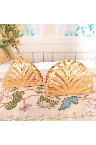 Reedark Şık Ve Dayanıklı Altın Renkli Yuvarlak Peçete Standı - Kafe, Restoran Ve Ev Kullanımı İçin Diğer