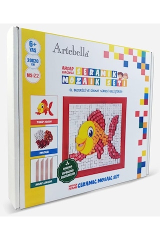 22 I Çocuk Ahşap Çerçeveli Seramik Mozaik Set 20x20 Cm