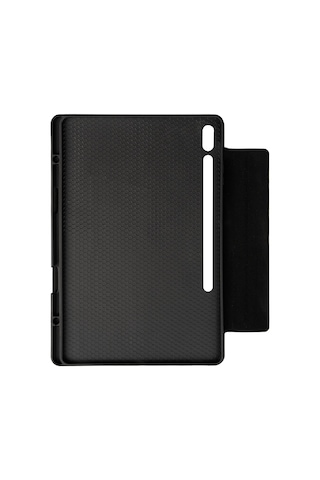 Galaxy Tab S9 Uyumlu Zore Border Keyboard Bluetooh Bağlantılı Standlı Klavyeli Tablet Kılıfı-siyah