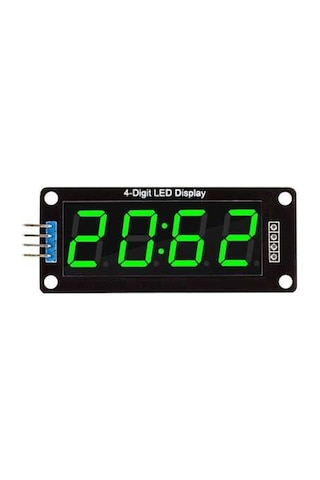 4 Digit Led Display Saat Modül Tm1637 - Yeşil 4 Digit Led Display Saat Modül Tm1637 - Yeşil