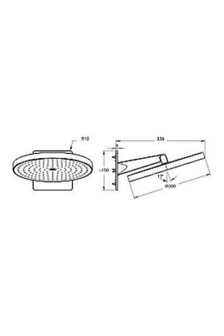Vitra A4592236 Prime Round Duş Başlığı Siyah Diğer