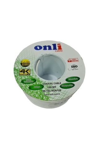 Onli RG6U6 Beyaz Anten Kablosu 100 M 96Tel