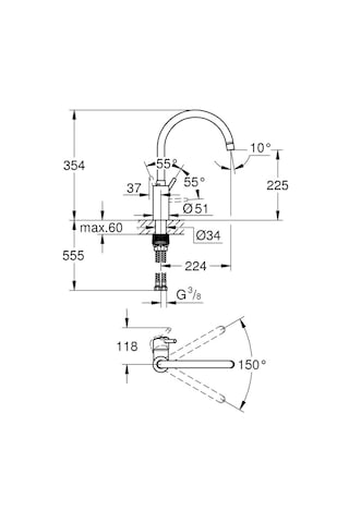 Grohe Grh Concetto Eviye Bataryası - 32661003