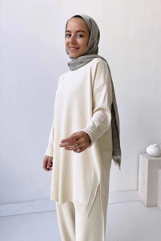 Kahijab Anje Triko Tunik - Taş Krem