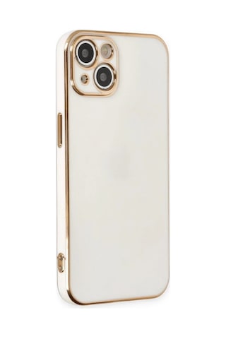 Apple Apple iPhone Uyumlu 15 Kılıf Volet Silikon - Beyaz