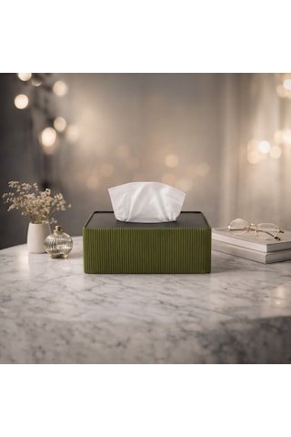 Fibrika Store Greenform Dekoratif Peçete Kutusu Yeşil