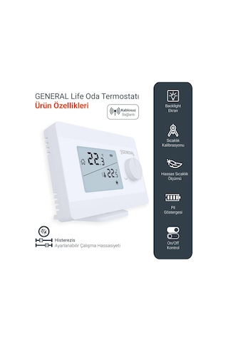 General HT250S RF Kablosuz Oda Termostatı