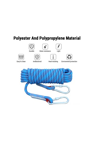 Geeksen 10mm Dayanıklı Nylon Tırmanma Kordonu, 850kg Yük Taşıma, Dağcılık-kurtarma-iş Güvenliği İçin, Kırmızı 10m Kırmızı