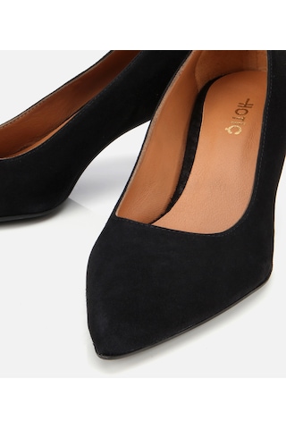 Hotiç Kadın Süet Deri Siyah Esnek Tabanlı İnce Topuklu Stiletto 01ayh312500a100 Siyah