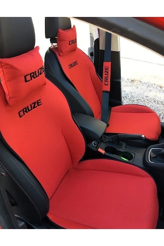 Chevrolet Cruze Nakışlı Ön İkili Oto Koltuk Minderi 2 Adet Boyun