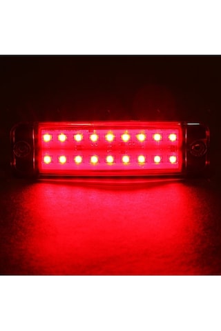 Ahmet Otomotiv 10 Adet Çift Sıra Parmak Led Kırmızı Renk 10cm 16 Led