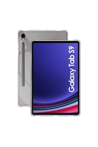 Zore Samsung Galaxy Tab S9 Kılıf Uyumlu Tablet Süper Silikon Kapak-renksiz