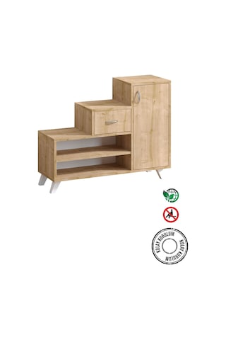 Decormet Retro Ayakkabı Dolabı Safir Meşe Safir Meşe