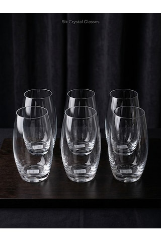 Kristal Meşrubat Bardak 520 Ml 6 Adet Beyaz