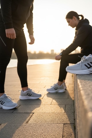 Enoch Erkek Çift Dikey Şeritli Dinamik Tabanlı Günlük Spor Ayakkabı Sneaker Gri
