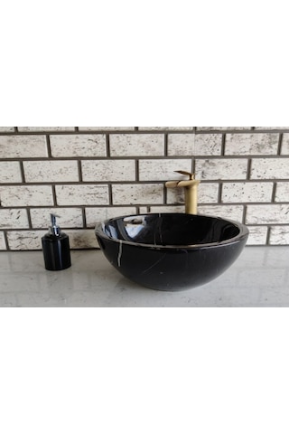 Toros Siyahı Çanak Mermer Lavabo