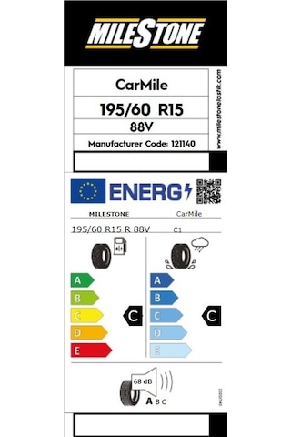 Milestone 195/60 R15 88V Carmile Yaz Lastiği 2025