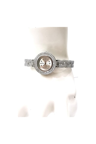 Omar Silver OMR871 Örgü Modeli Zirkon Taşlı Gümüş Kadın Kol Saati