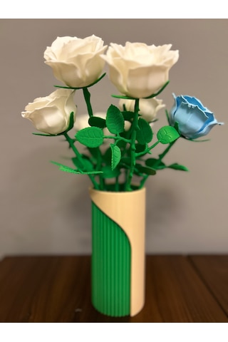 Vazo Dekoratif 3d Yeşil -ten Rengi