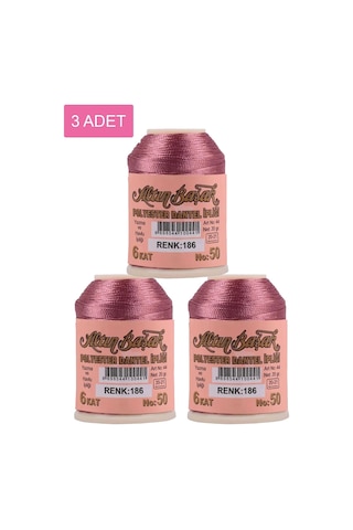3 Adet Altınbaşak Oya Ve Dantel İpi 20 Gr - Royaleks - No: 186