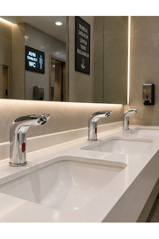 Perla Tek Su Fotoselli Krom Lavabo Bataryası Acar 01.02.208 Altın