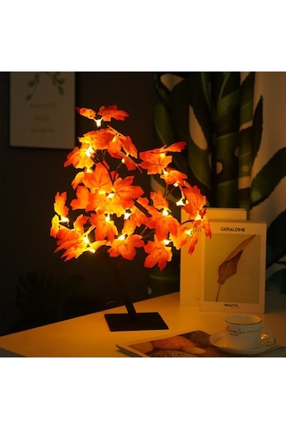 Novahub Demir Sanat Akçaağaç Yaprakları Lambası, Usb Gece Lambası, Noel Dekorasyonu, İç Mekan Aydınlık Ağaç Lambası Diğer