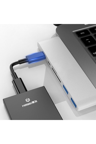 Ally 6 In1 Usb-c Hub Daul Usb 3.0 Type-c Sarj Kart Reader Çogaltici Hub