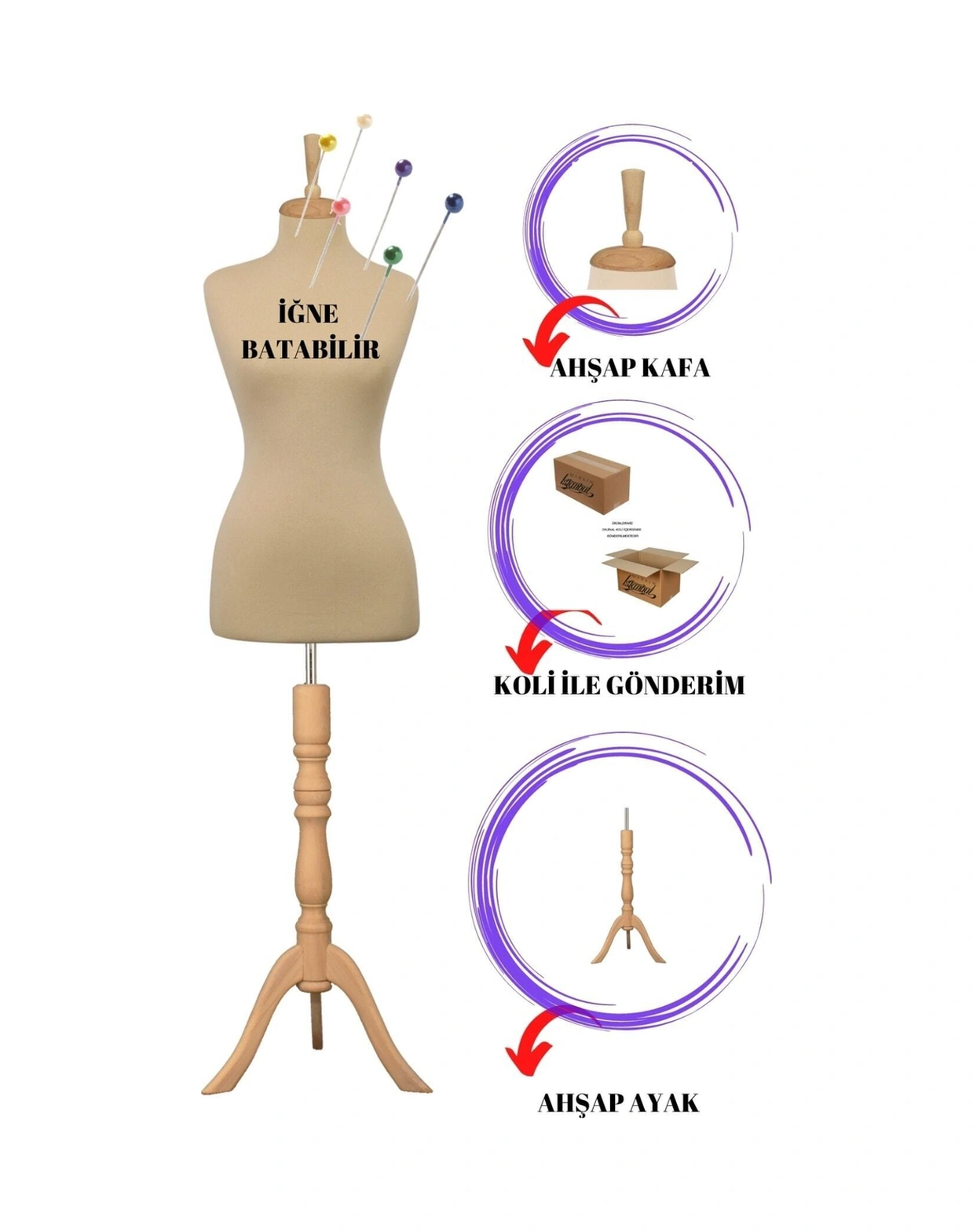 38 Beden Full Iğne Batabilen Terzi Mankeni Prova Mankeni Vitrin Mankeni Po-01 3254