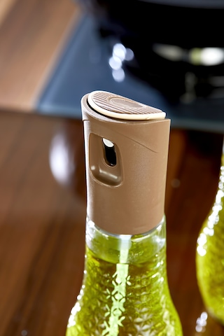 2'li Cam Sprey Airfryer Yağdanlık Püskürtmeli Zeytinyağı, Sirke Ve Sıvı Yağ Şişesi Mutfak Yağdanlık Kahverengi