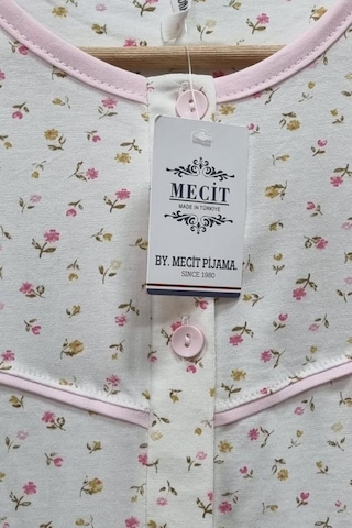 Mecit Pijama Mecit 6361 Pembe %100 Pamuk Büyük Beden Kadın Pijama Takımı