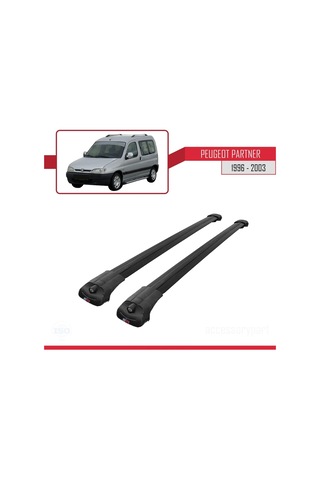 Peugeot Partner 1996-2003 Arası İle Uyumlu Ace-1 Ara Atkı Tavan Barı Siyah