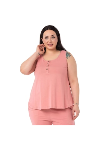 Büyük Beden Penye Pembe Eşofman Takımı-pembe Pembe