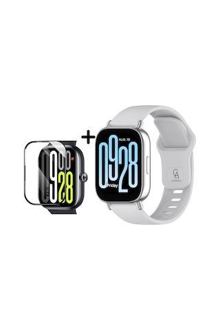 Xiaomi Redmi Watch 5 Active Uyumlu Yumuşak Silikon Kordon Ve Kavisli Ekran Koruyucu Seti
