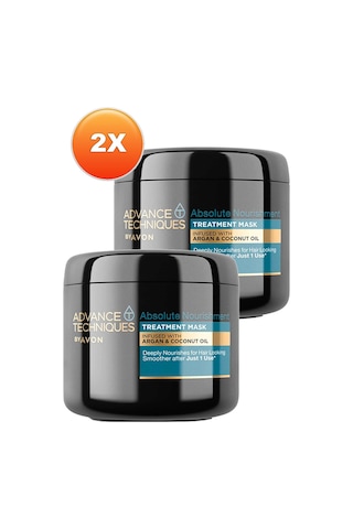 Avon Advance Techniques Argan & Hindistan Cevizi Yağı İçeren Saç Maskesi 2 x 375 ML