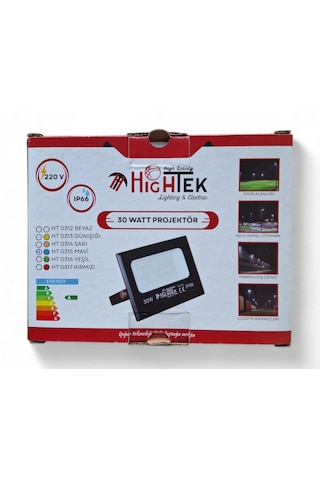 Led Projektör Amber Renk 30 Watt Projektör Su Geçirmez Işık Rengi Amber