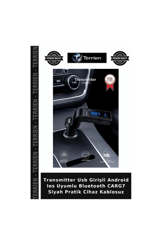 Transmitter Usb Girişli Android Ios Uyumlu Bluetooth Carg7 Siyah Pratik Cihaz Kablosuz