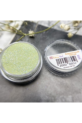 Simli Yeşil Rengi Akrilik Toz 305 5 Gr - Parlak Protez Tırnak Ve Nail Art İçin Profesyonel Akrilik Pudra Fıstık Yeşili